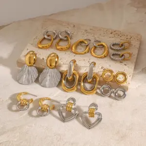 Double Hoop Stainless Steel Earrings Caitlyn 14 Sce6b5b82091f4c1d8a8f005b5b8db305S