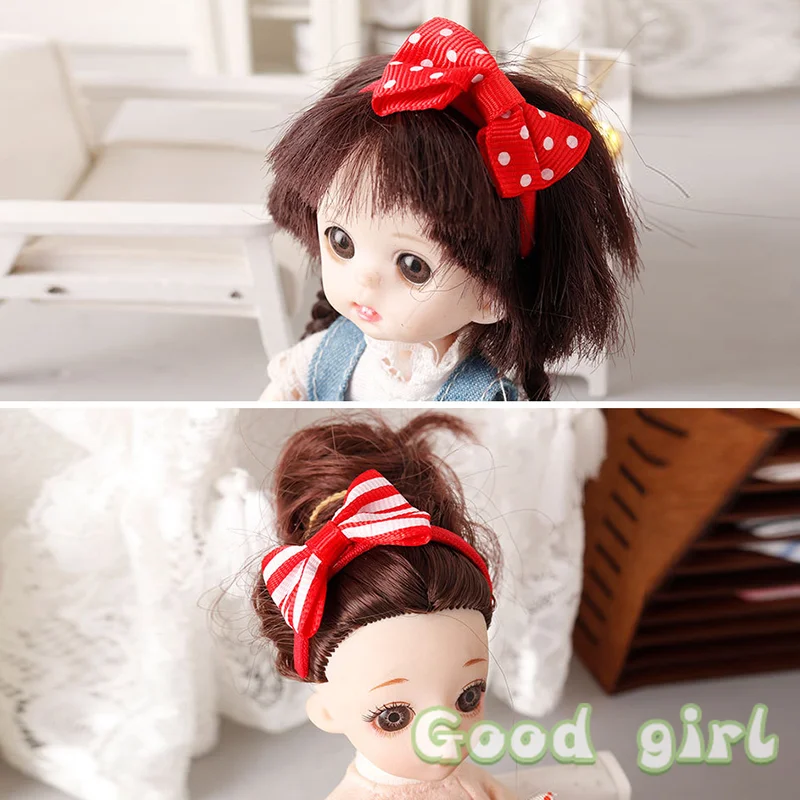 Miniature Doll Hairband with Black & White Bows 5 Miniature Doll Hairband with Black & White Bows - Image 5