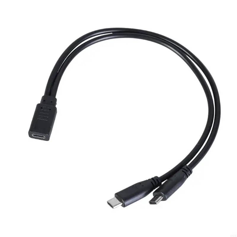 30cm USB Type C Splitter Y Cable for Charging 2 30cm USB Type C Splitter Y Cable for Charging - Image 2