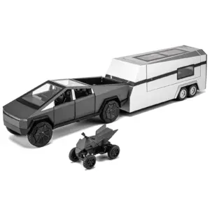 Futuristic Silver Diecast Pickup Truck 1:24 Scale 10 Sceb94b45b7e14c5fa8d10dfe3c641a77B
