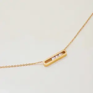 Gold-Tone Stainless Steel Geometric Necklace 11 Scebdfee53bde44338f9e4b152d8b3273L