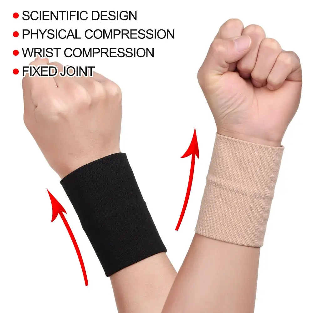 Beige & Black Compression Wrist Support Sleeve 4 Beige & Black Compression Wrist Support Sleeve - Image 4