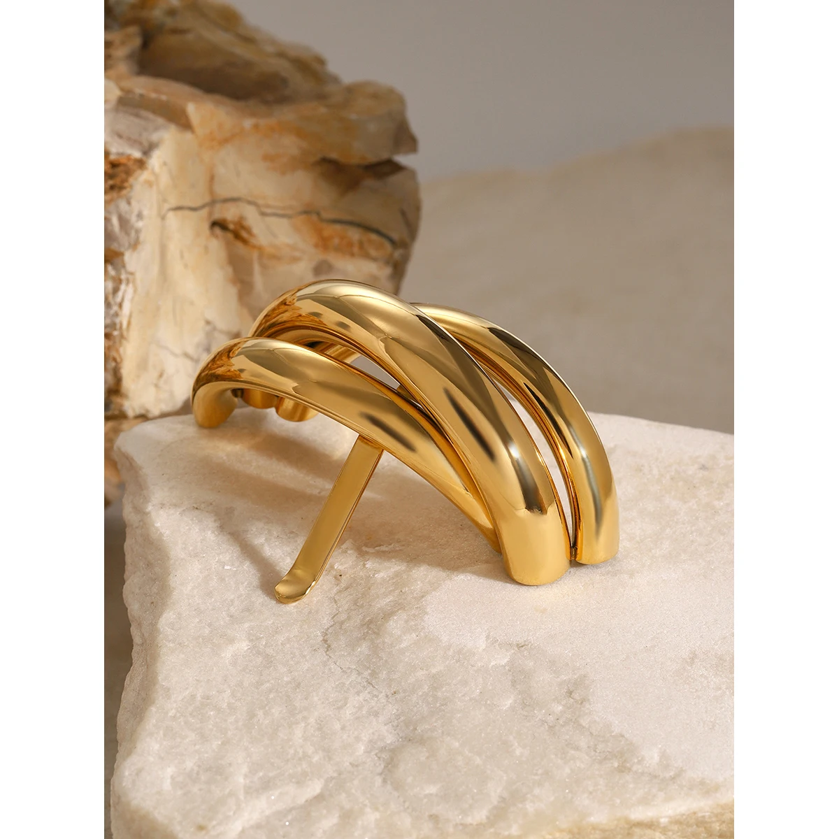 Gold Stainless Steel U-Shaped Hairpin Model JDHW2407001 4 Gold Stainless Steel U-Shaped Hairpin Model JDHW2407001 - Image 4