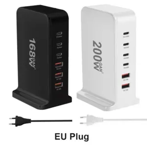 GaN Dual-Model 200W/168W Fast Charger with 6 USB-C Ports 16 Scf175671c9e545b184fe1ae74c30ced9I 5
