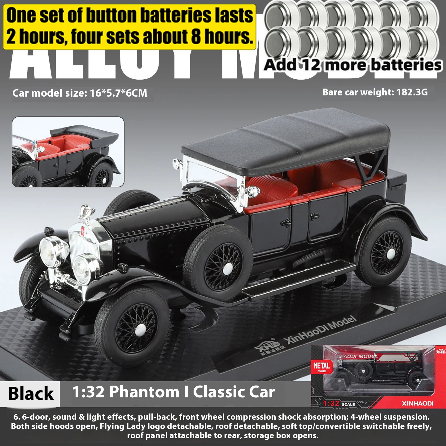 1:32 Scale Rolls Royce Phantom I Diecast Model 8 1:32 Scale Rolls Royce Phantom I Diecast Model - Image 8
