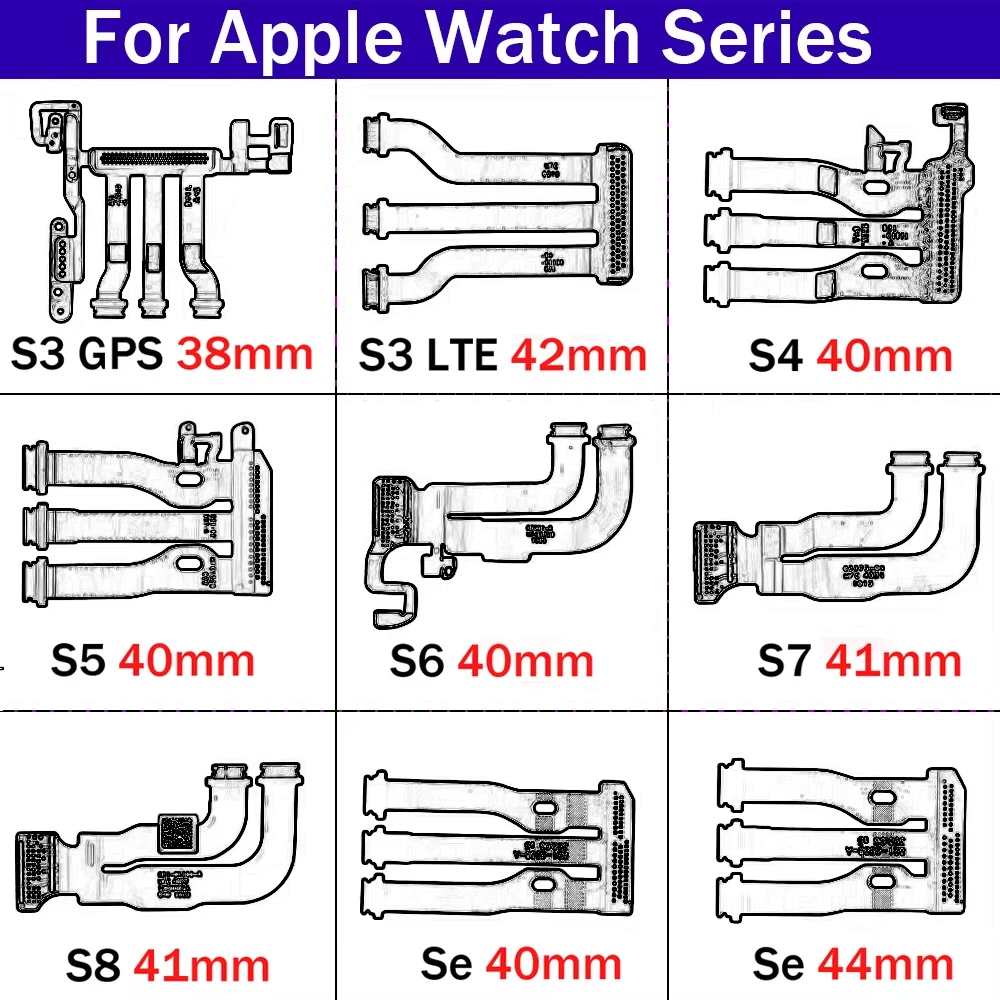 Apple Watch Series S3-S8 & SE Flex Cable Replacement 2 Apple Watch Series S3-S8 & SE Flex Cable Replacement - Image 2
