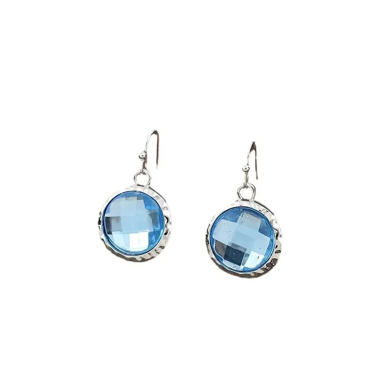 Silver Blue Drop Earrings for Women 5 Silver Blue Drop Earrings for Women - Image 5