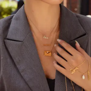 Stainless Steel Geometric Necklace for Women 12 Scf61c579ef99468d9bd57b1cd02f7e42X