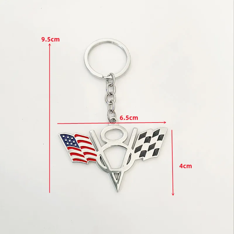 V8 Engine & American Flag Keychain 2 V8 Engine & American Flag Keychain - Image 2