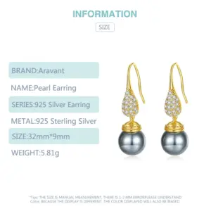 Elegant Black and White Pearls Water Drop Earrings 13 Scf8fc54f30b548b9801e83962db44d79O