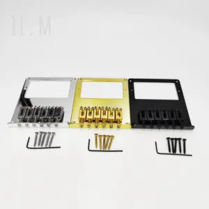 6-String Metal Electric Guitar Bridge in Silver, Gold, Black 9 Scf9d94d6bd284722bbf239d4b8b5cf48g