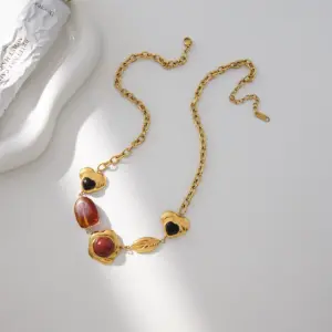 Elegant Stainless Steel Red Agate Pendant Necklace 11 Scfa0a51b2c734eb59d3711cdeb1b4564q