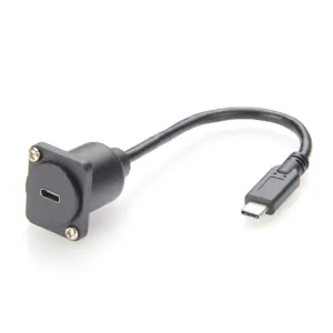 USB-C Panel Mount Extension Cable 0.2m with Gold-Plated Contacts 8 Scfbc9dd6f4774fa0b44c537ecf8a5db9w