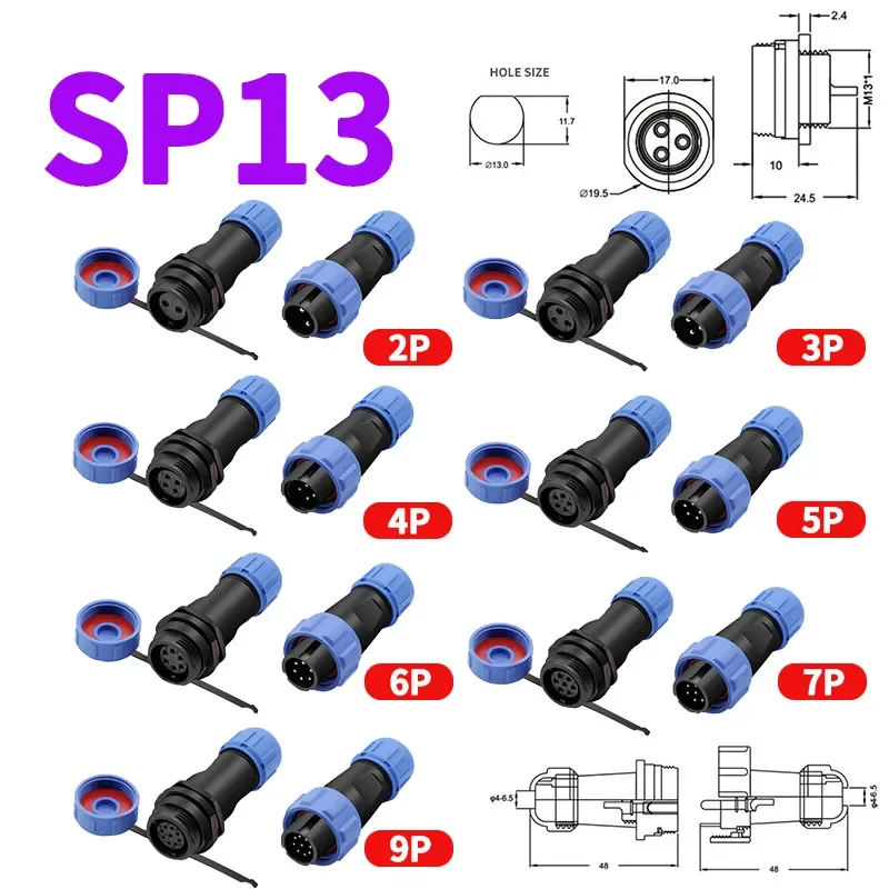 Industrial Waterproof Connector Set with Multiple Pins 9 Industrial Waterproof Connector Set with Multiple Pins - Image 9
