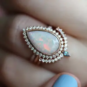 Waterdrop-Shaped Zircon Women's Ring in Silver or Gold 6 Scfd405802202410bbe4566d4b35b6f7aJ