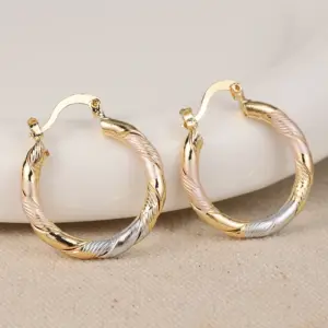 Tricolor Metal Hoop Earrings for Women 11 Scfe41b4beee14970bf8081fb73de3b28V