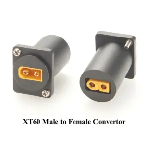 XT60 Male to Female Power Adapter with Panel Mount