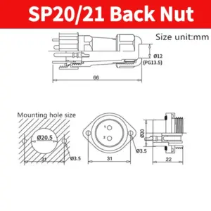 Waterproof Connector IP68 for Industrial Use 12 Scfefad48420e47fba632659da3cab96dz