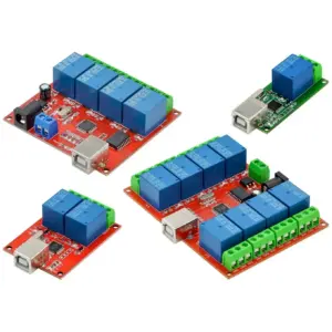 USB Relay Control Switch 5V/12V/24V, 1-8 Channels
