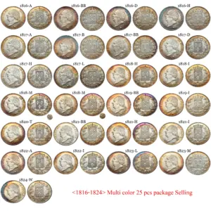Louis XVIII Silver Replica Coins Set 7 Sd025ad94faef42c8a32663f351ff299bi