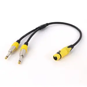 Dual 1/4 TS to XLR Y-Splitter Cable 0.3m/0.5m 19 Sd030191f1aa54cb7abd902a9c06fb66ep