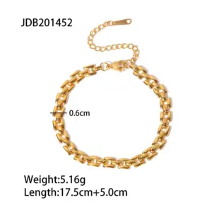 Stainless Steel Gold-Tone Bracelet JDB201452 13 Sd03a9f6b66a14a3482de91c41d591f76r