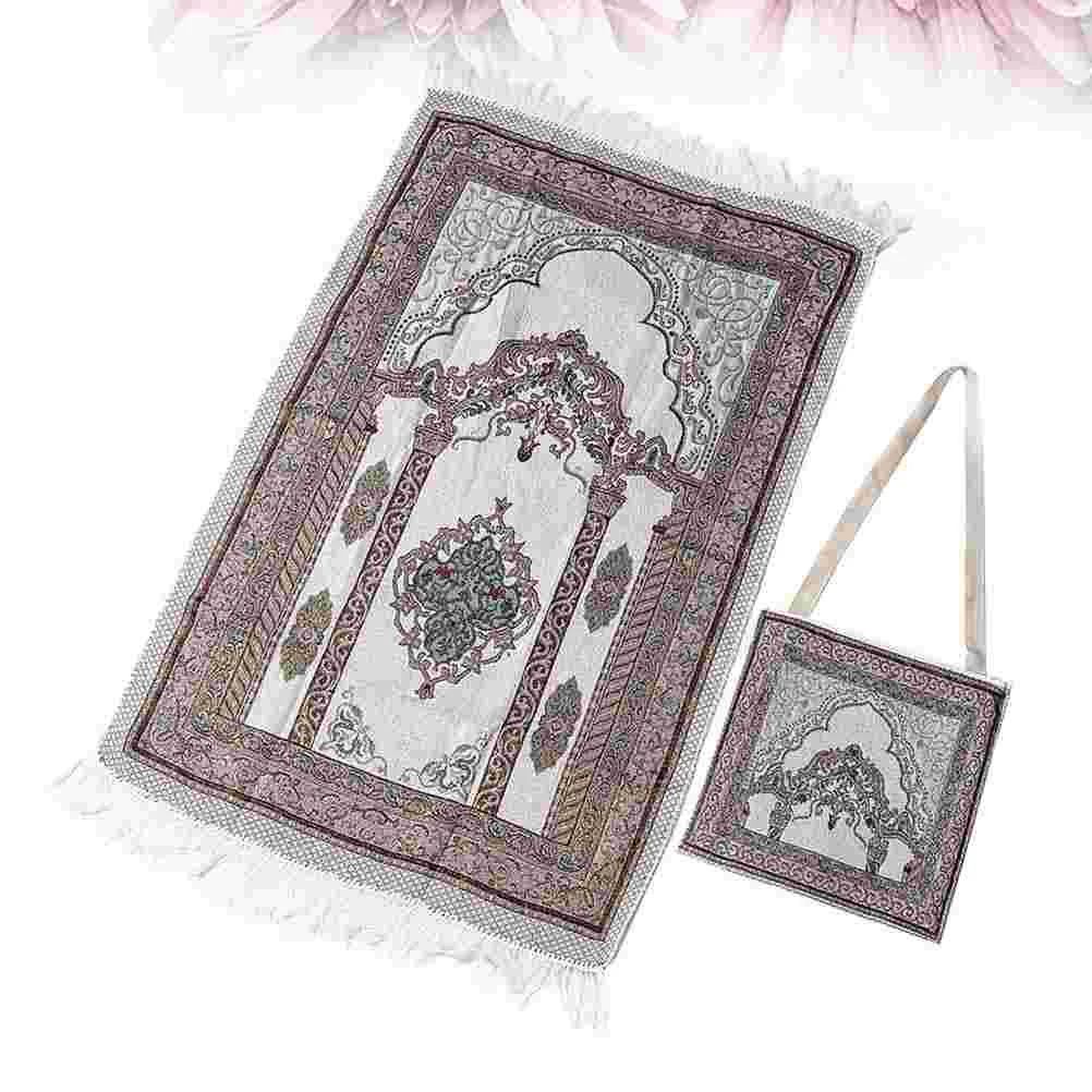 Traditional Prayer Rug with Floral Design 4 Traditional Prayer Rug with Floral Design - Image 4