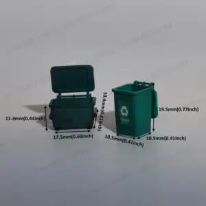 Miniature Waste Bins Set for Dioramas 12 Sd04fc9c798544316b4e2a3144c041ff76
