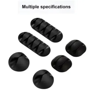 Black Silicone Cable Organizer with 7 Slots 11 Sd061cd9653e9490eb59717723060d143n