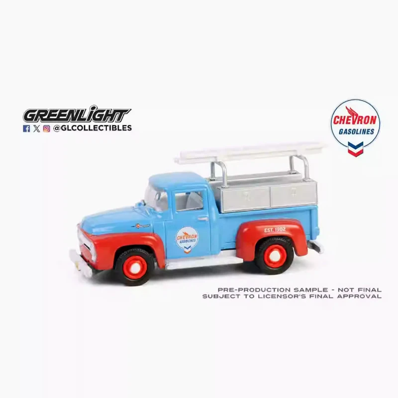 1956 Ford F-100 Diecast Model 1:64 Blue & Red 5 1956 Ford F-100 Diecast Model 1:64 Blue & Red - Image 5