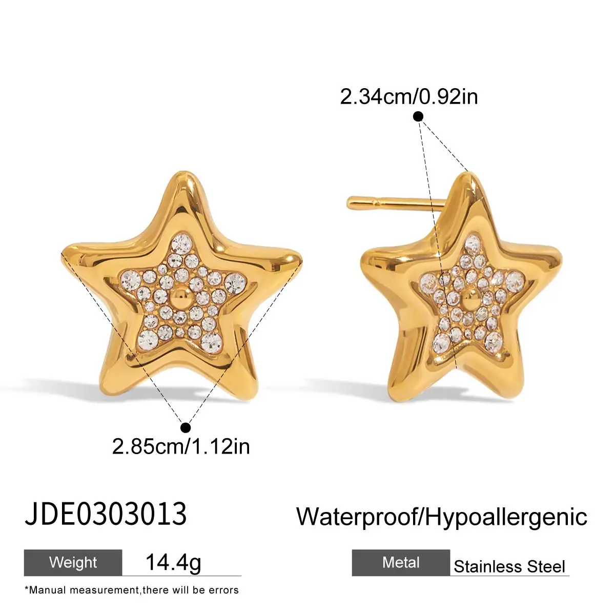 Stainless Steel Star Earrings Set 7 Stainless Steel Star Earrings Set - Image 7