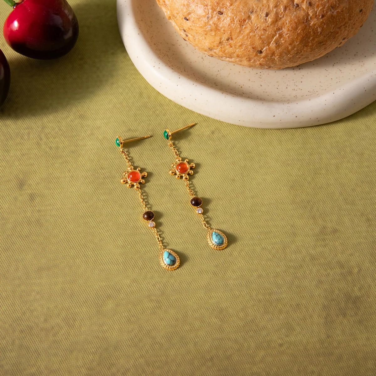 Vintage Stainless Steel Water Drop Earrings 4 Vintage Stainless Steel Water Drop Earrings - Image 4