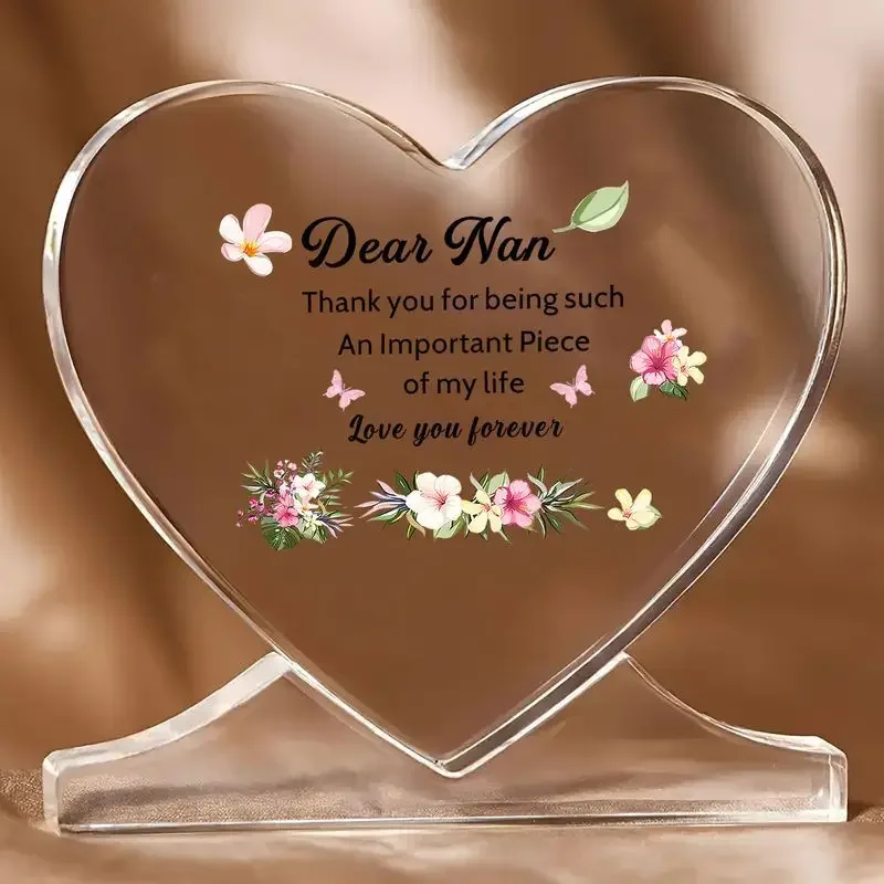 Heart-Shaped Acrylic Decor for Grandma 4 Heart-Shaped Acrylic Decor for Grandma - Image 4