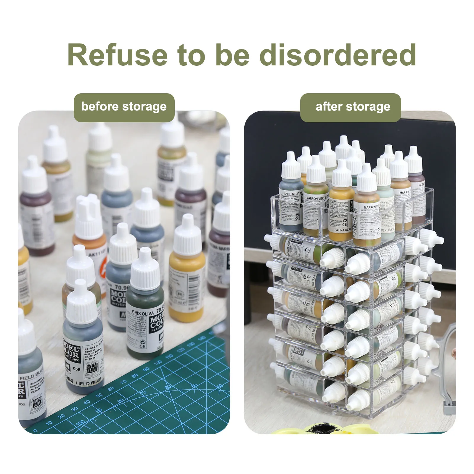 Spinning Paint Bottle Organizer for Artists 3 Spinning Paint Bottle Organizer for Artists - Image 3