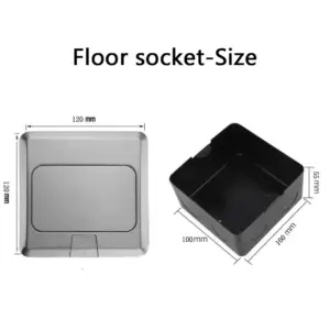 Pop-Up Floor Socket 120x120mm Silver or Gold 12 Sd0c729544fe54d7a932f7da20a0a645fc