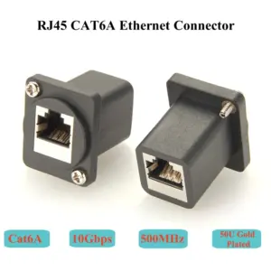 D-Type RJ45 Panel Mount Connector Set