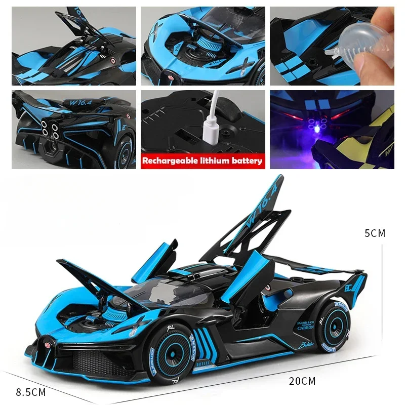 Bugatti Bolide Diecast Model 1:24 Scale with Light Sound 5 Bugatti Bolide Diecast Model 1:24 Scale with Light Sound - Image 5