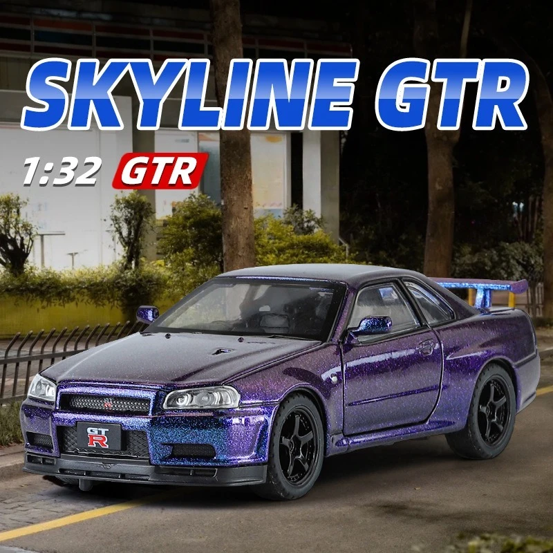 Nissan GTR R34 Skyline Diecast Model 1:32 Scale 2 Nissan GTR R34 Skyline Diecast Model 1:32 Scale - Image 2