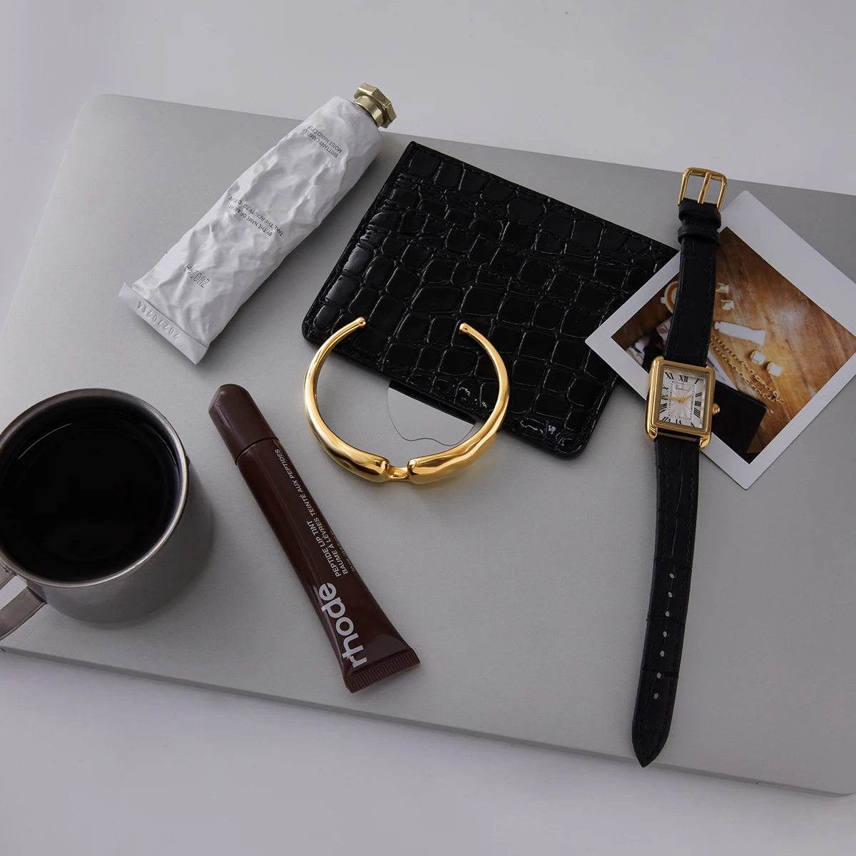 Elegant Gold Stainless Steel Bangle Bracelet 4 Elegant Gold Stainless Steel Bangle Bracelet - Image 4