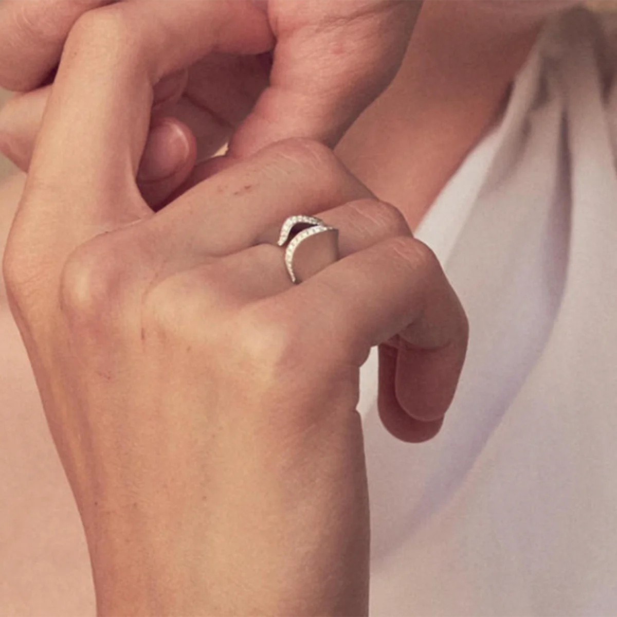 Stainless Steel Modern Open Ring 3 Stainless Steel Modern Open Ring - Image 3