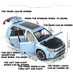 Silver 1:24 Scale Diecast SUV Model Car 12 Sd10d7fcb960b4d268cfd8c085e1075beO