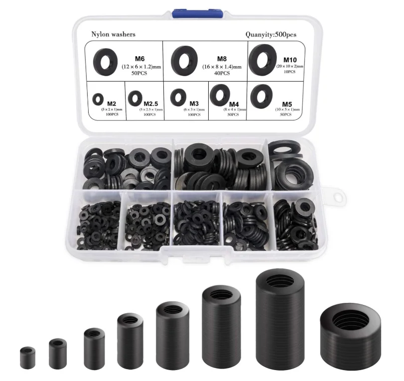 500-Piece Nylon Washer Set for Electrical and Industrial Use 7 500-Piece Nylon Washer Set for Electrical and Industrial Use - Image 7