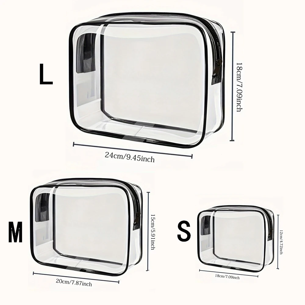 Clear Waterproof PVC Toiletry Bag for Women 2 Clear Waterproof PVC Toiletry Bag for Women - Image 2