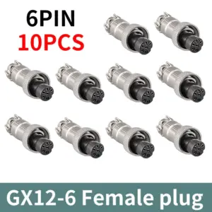 GX12 4-Pin Female Socket Set for Industrial Use 19 Sd19d8aa93d9e423295648684348277b4O