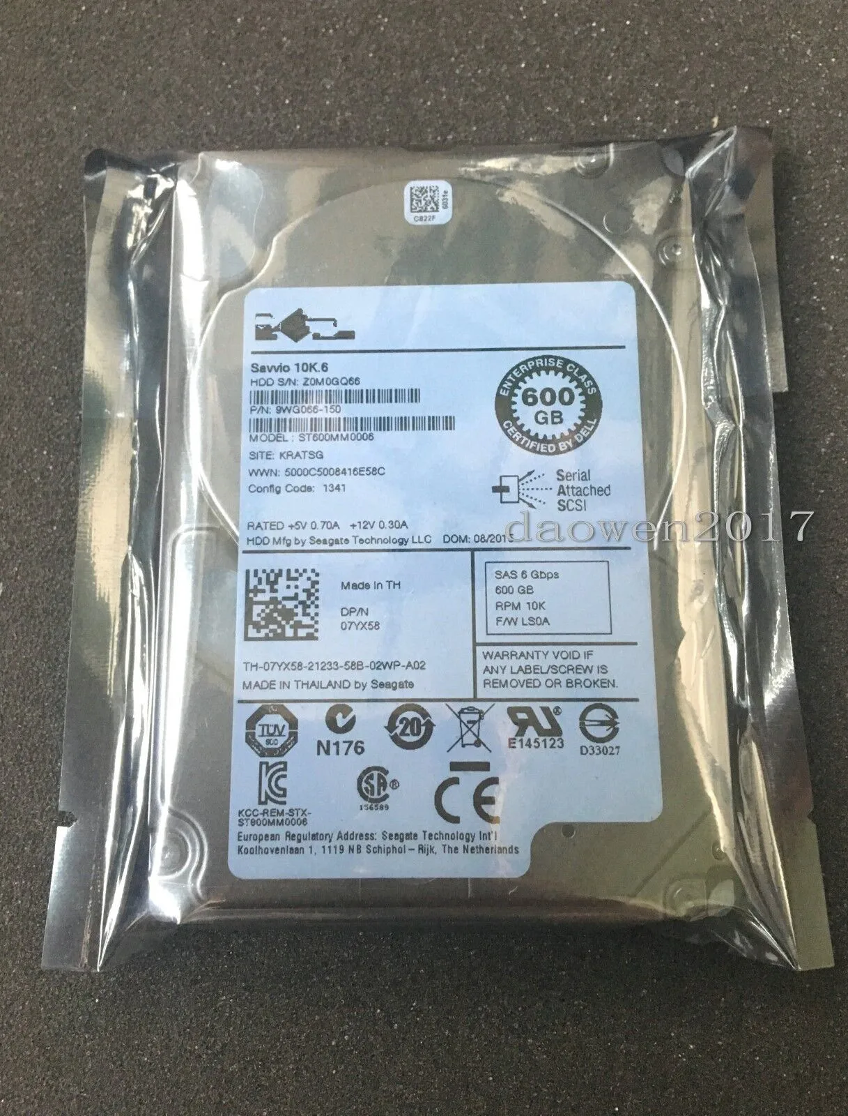 Dell 600GB SAS 10,000 RPM 6G SATA Drive 2 Dell 600GB SAS 10,000 RPM 6G SATA Drive - Image 2