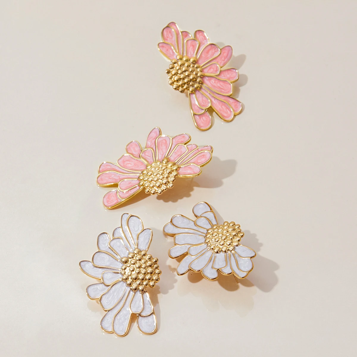 Stainless Steel Floral Earrings Set 5 Stainless Steel Floral Earrings Set - Image 5