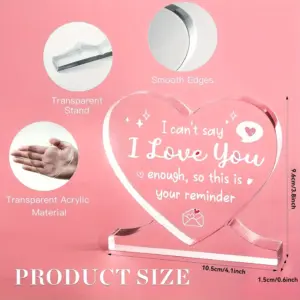 Heart-Shaped Acrylic Romantic Plaque 8 Sd1b713d105214d049c1be30e2c83d857A