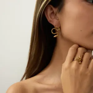 Stainless Steel Serpent Kiss Earrings 10 Sd1bf7299277d426ba5e312ccfc383252o