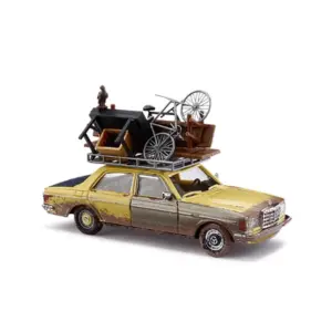 Weathered Miniature Mercedes-Benz W123 Model