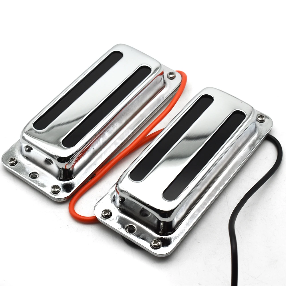 Silver Double Coil Pickup for Electric Guitar 4 Silver Double Coil Pickup for Electric Guitar - Image 4